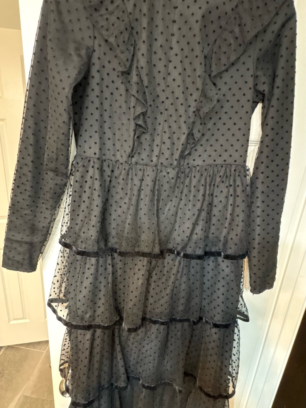 ANNAH HARIRI  Ruffle Black Size 6 Dress